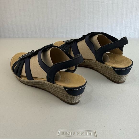 Rieker Wedge Heel Sandals Women’s Size 9.5 EUR 41 Slip On - Picture 5 of 12